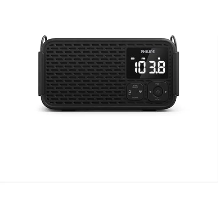 Philips TAR3500/00, Tragbares Digitalradio mit FM/AM Empfang, 5,71 cm LED Display, Schwarz, integrierte Powerbank und Taschenlampe – Bild 4