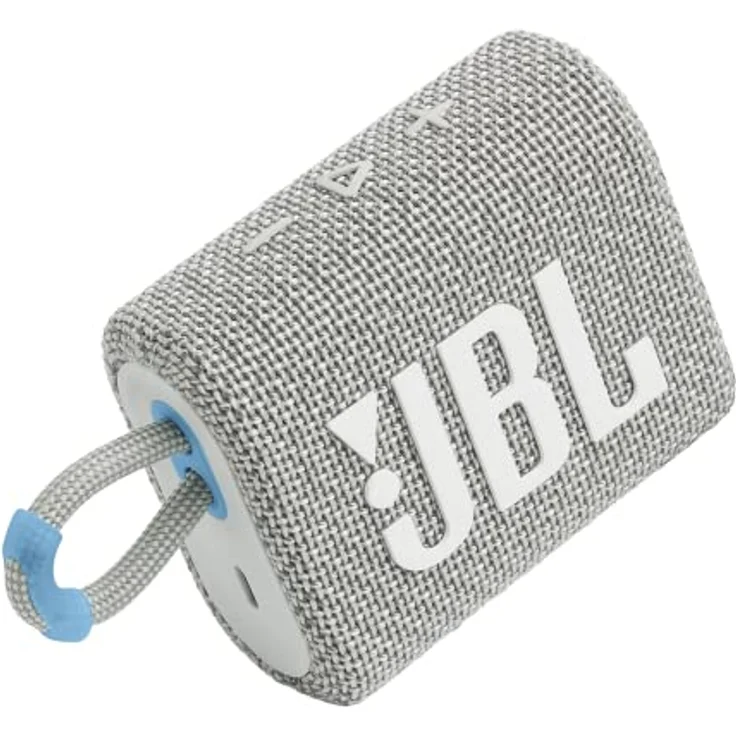 JBL GO 3 Eco – Kleine Bluetooth Box aus recyceltem Material in Weiß – Wasserfester, tragbarer Lautsprecher für unterwegs – Bis zu 5h Wiedergabezeit mit nur einer Akkuladung – Bild 4