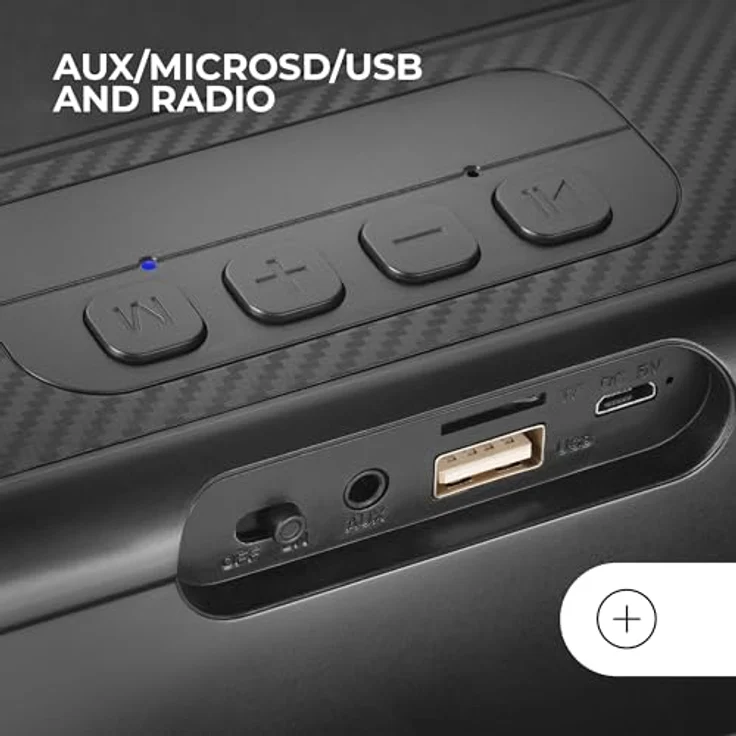 Mars Gaming MSB-XT, Bluetooth Lautsprecher und Soundbar mit 20 W Leistung, tragbar, RGB-Beleuchtung, bis zu 8 h Akkulaufzeit, Schwarz – Bild 6