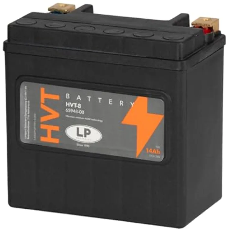 Landport Batterie Nano-Gel HVT-8, 12V 14Ah für Motorrad, wartungsfrei und auslaufsicher