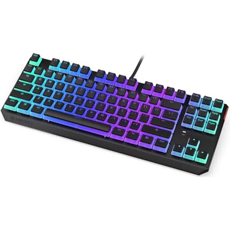 ENDORFY Thock TKL Pudding Red, Mechanische TKL-Tastatur mit konfigurierbarer RGB-Hintergrundbeleuchtung und langlebigen Kailh Red-Schaltern, EY5A006