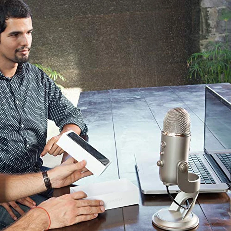 Blue Yeti USB-Mikrofon für Aufnahme und Streaming auf PC und Mac, verstellbares Stativ, Plug und Play - Weiß – Bild 3