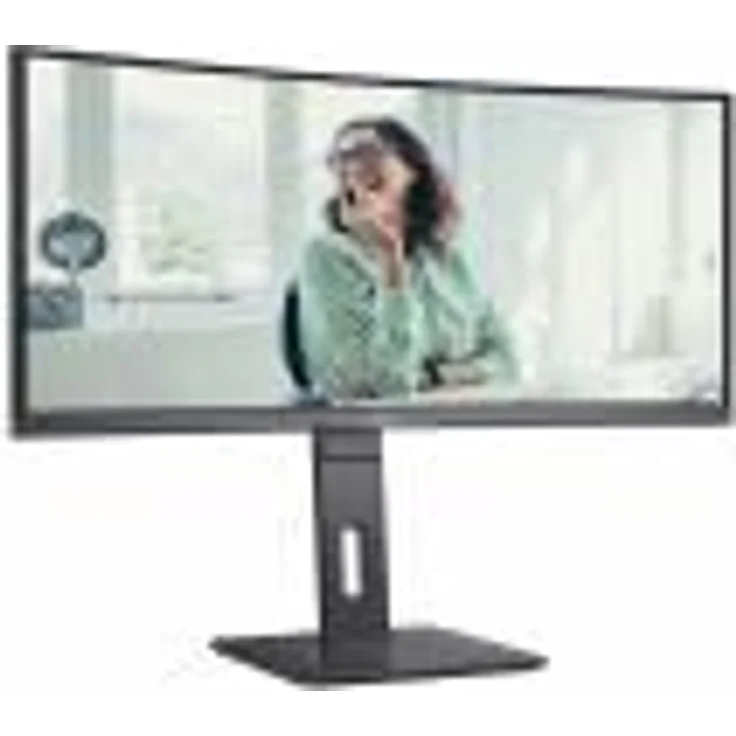 AOC CU34P3CV - 34 Zoll WQHD Curved Monitor, höhenverstellbar, Lautsprecher (3440x1440, 100 Hz, HDMI, DisplayPort, USB-C (65W PD), RJ45, USB Hub) schwarz – Bild 3