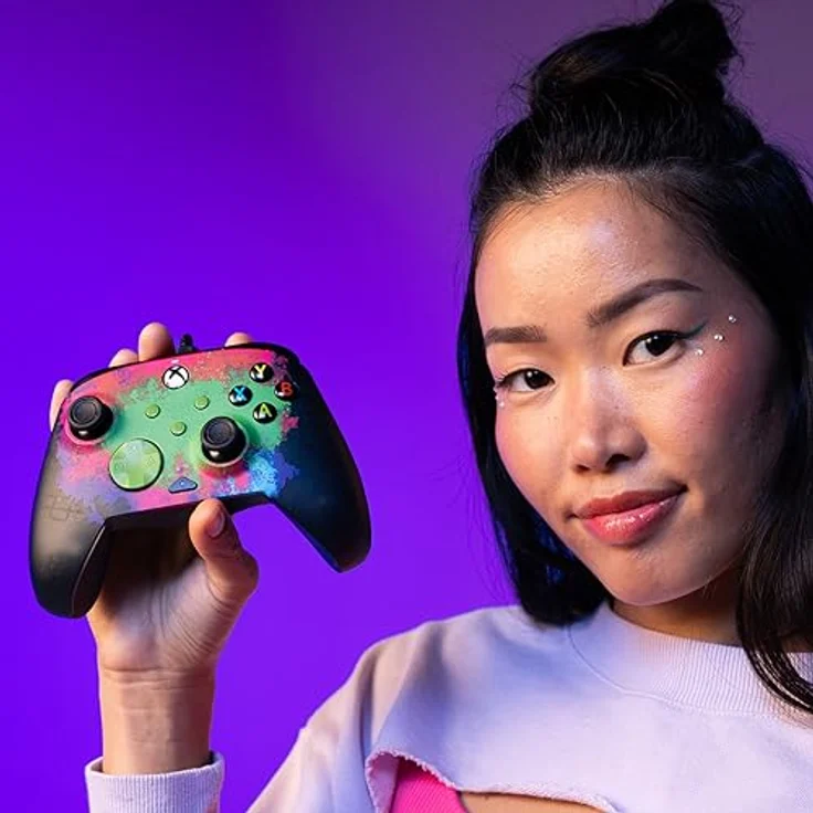 PDP Rematch-Space Dust-GlowInDark Xbox X Controller, kabelgebunden, mit programmierbaren Rücktasten und Dual Rumble-Motoren – Bild 9