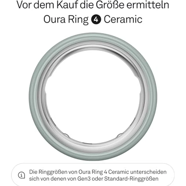 Oura Ring 4 Ceramic (6, Tide), Smart Ring in Grün mit fortschrittlicher Gesundheitsüberwachung und bis zu 8 Tagen Akkulaufzeit – Bild 2