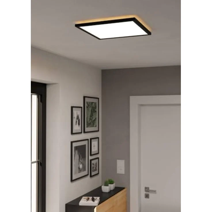 EGLO connect.z Smart Home LED Badezimmer Deckenleuchte Rovito-Z, ZigBee, App und Sprachsteuerung Alexa, warmweiß-kaltweiß, RGB, dimmbar, schwarz, IP44, 39x39 cm – Bild 3