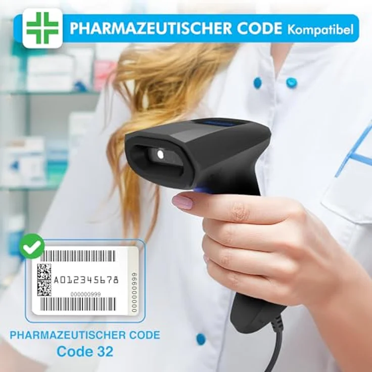 Atlantis A08-LD190-2D Barcodescanner, 1D und 2D, 640x480, 60fps, USB-Anschluss, IP54, für pharmazeutischen Code – Bild 4