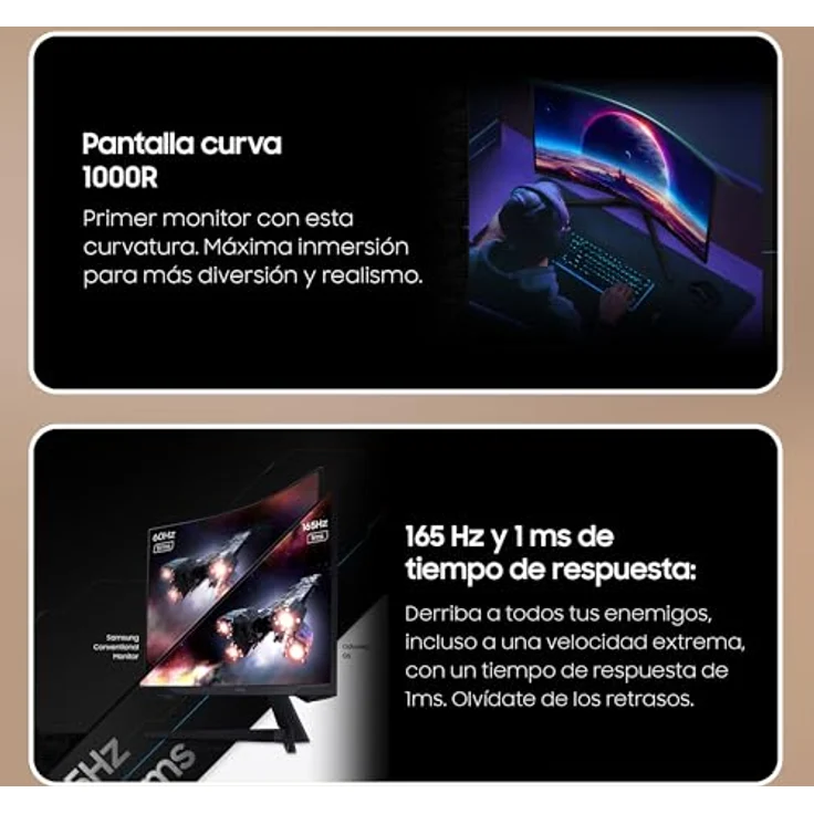 Samsung Odyssey S27CG552EU 27 Zoll 2560 x 1440 Dual WQHD LED Schwarz - Schnelle und effiziente Leistung, umfassende Konnektivität

 – Bild 2