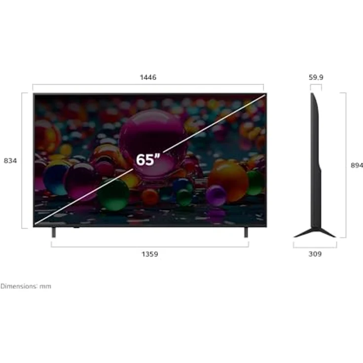 LG 65UA75006LA, 65 Zoll 4K UHD AI TV mit α7 Gen8 4K AI Prozessor, webOS 25 und Filmmaker Mode, 60Hz – Bild 5