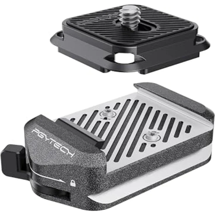 PGYTECH Schnellspannklemme V2, Kamerazubehör mit SnapLock System, Hammerton Lack, 4-fach abnehmbar, hochfeste Aluminium-Befestigung, Anti-Rutsch-Pins