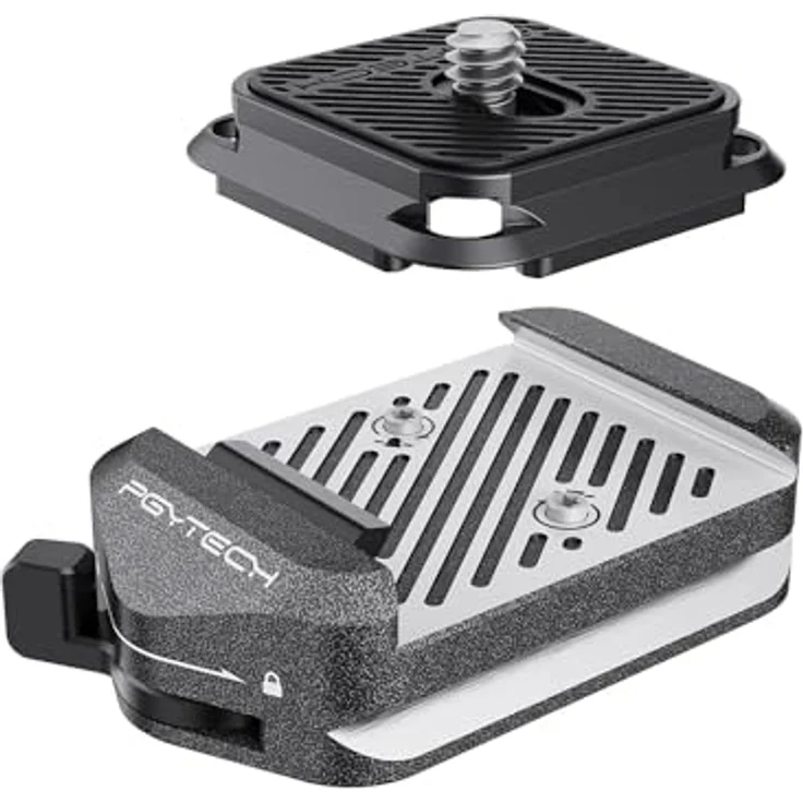 PGYTECH Schnellspannklemme V2, Kamerazubehör mit SnapLock System, Hammerton Lack, 4-fach abnehmbar, hochfeste Aluminium-Befestigung, Anti-Rutsch-Pins – Bild 1