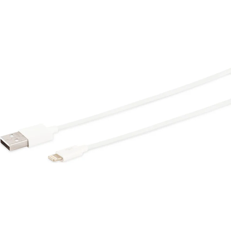 Shiverpeaks S/CONN USB Lade-Sync Kabel, USB A auf 8-Pin Stecker, 1,5m, Weiß, ABS, 2.0, hohe Übertragungsgeschwindigkeit