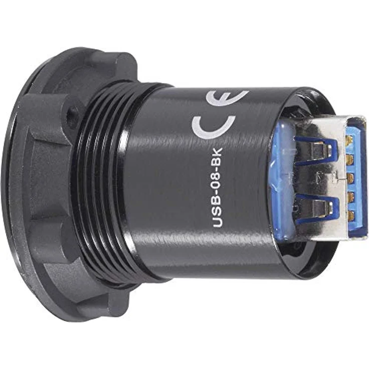 TRU Components USB 3.0 Verlängerungskabel, Buchse Typ A auf Buchse Typ A, schwarz, 1 Stück – Bild 2