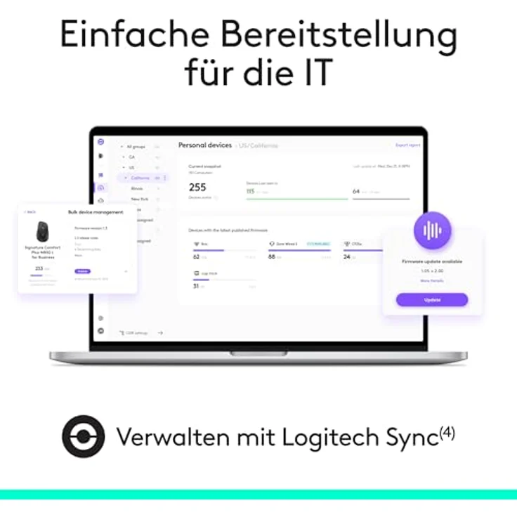 Logitech Signature Comfort Plus Combo MK880, kabelloses Tastatur-Maus-Set mit ergonomischer Handballenauflage – Bild 13