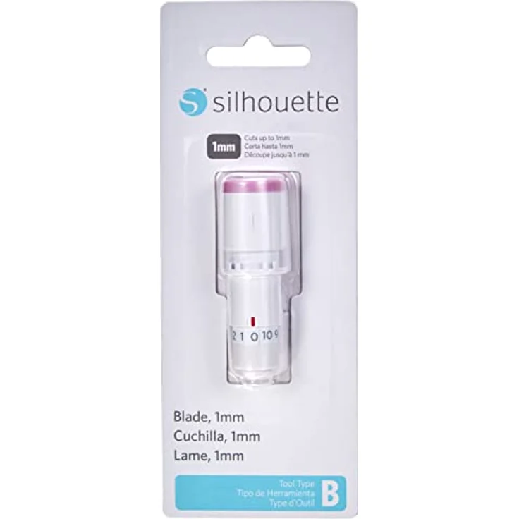 Silhouette Stufenloses Messer 1 mm für Cameo 4/5, Portrait 3/4 und CURIO-2, geeignet für Karton, Vinylfolie, Pink/Weiß – Bild 5