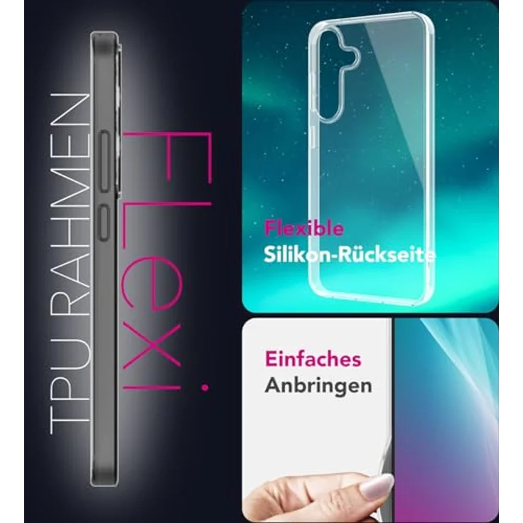 Nalia AirFlex Smartphone-Hülle für Samsung Galaxy A36/A56, Transparente TPU Silikon Hülle mit Anti-Gelb Effekt und Display- & Kameraschutz – Bild 4
