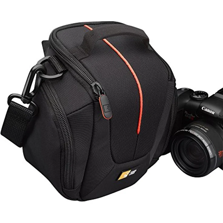 Case Logic DCB304K High-Zoom Camera Case Kameratasche inkl. Tragegriff-Schultergurt-Gürtelschlaufe schwarz-rot – Bild 5