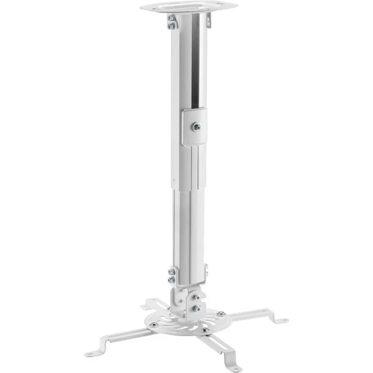 Sopar 23042, Zimmerdecke Halterung aus Aluminium, Stahl und Kunststoff, maximal 13,5 kg, weiß, schwenkbar mit 360° Drehung und Höhenverstellung, -15° bis 15° Neigungswinkel