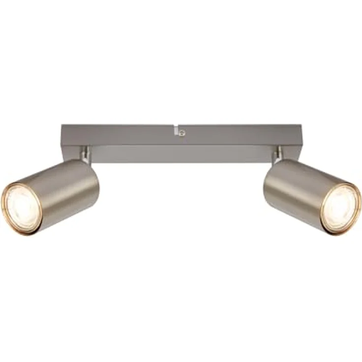 BRILONER Deckenlampe schwenkbar, GU10 Fassung, max. 9 W, 25,5cm, Nickel-Matt – Bild 1