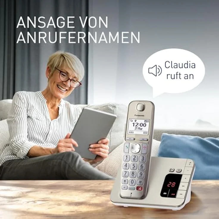 Panasonic KX-TGE262GN Duo champagner – Bild 5