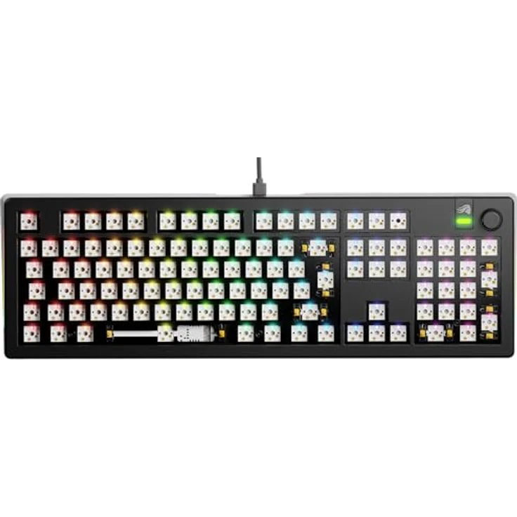 Glorious GMMK 3 Barebones Tastatur, 100% modular, Kabelgebunden, Schwarz, ISO (DE) – Bild 6