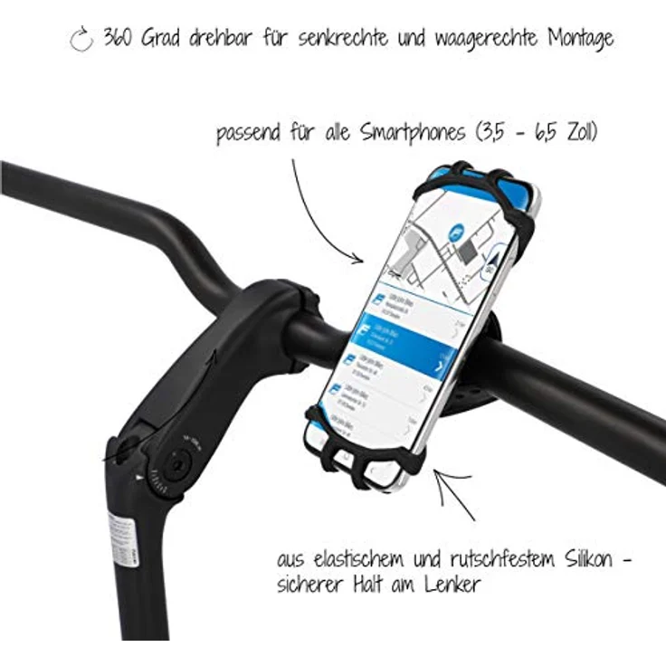 Fischer Smartphonehalter 360° für Lenker, Fahrrad-Halterung – Bild 2