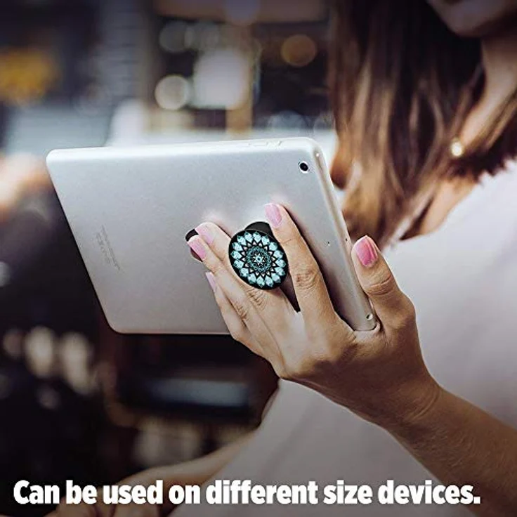 PopSockets - Ausziehbarer (Nicht Austauschbarer) Sockel und Griff für Smartphone und Tablet - Peace Mandala Sky – Bild 7