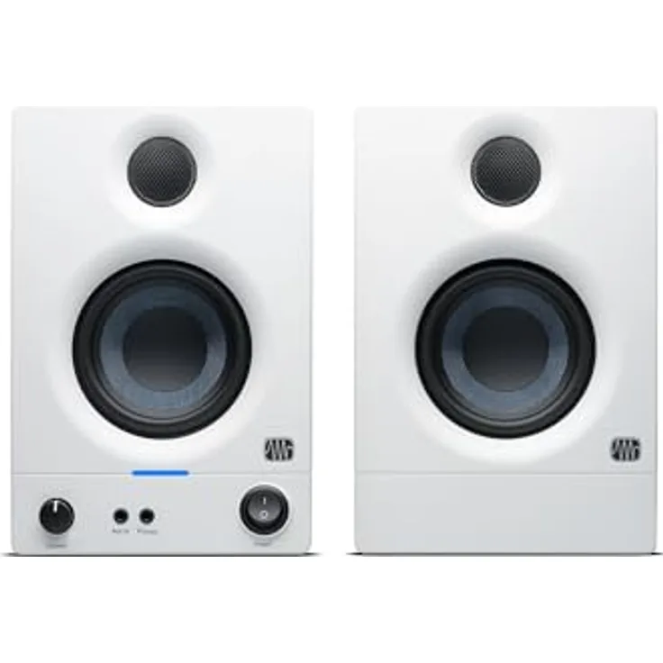 PreSonus Eris 3.5 Gen 2 Aktivlautsprecher für Multimedia und Gaming, 50 W Leistung, Weiß