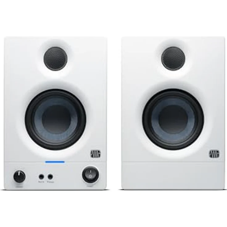 PreSonus Eris 3.5 Gen 2 Aktivlautsprecher für Multimedia und Gaming, 50 W Leistung, Weiß – Bild 1