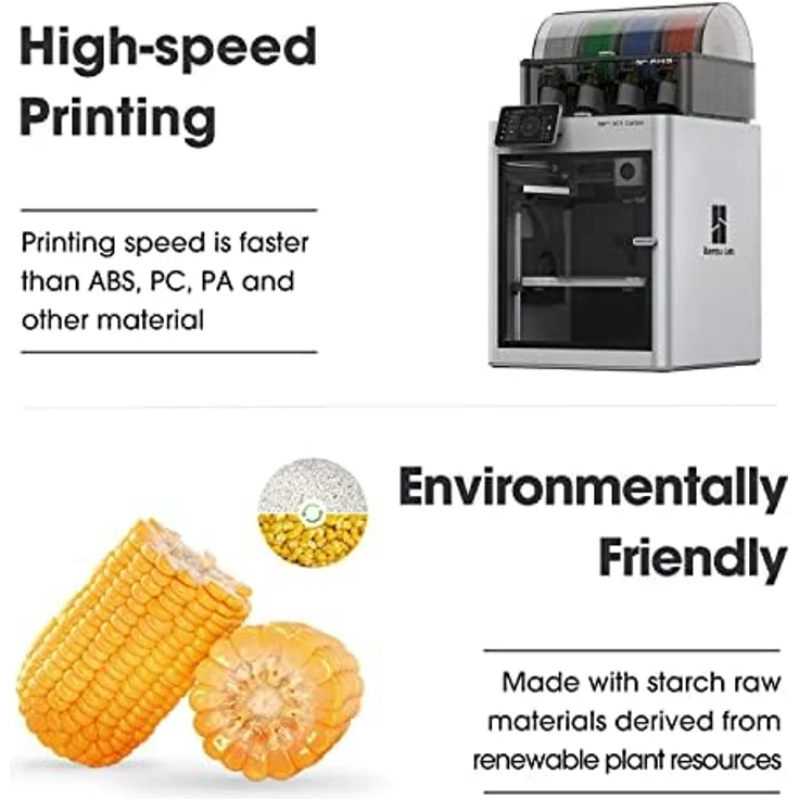 eSUN Upgraded Matte PLA 3D Drucker Filament, 1.75 mm, Maßgenauigkeit +/- 0.03 mm, 1 kg Spule, feuerrot, verbesserte Haftung und Zähigkeit – Bild 2