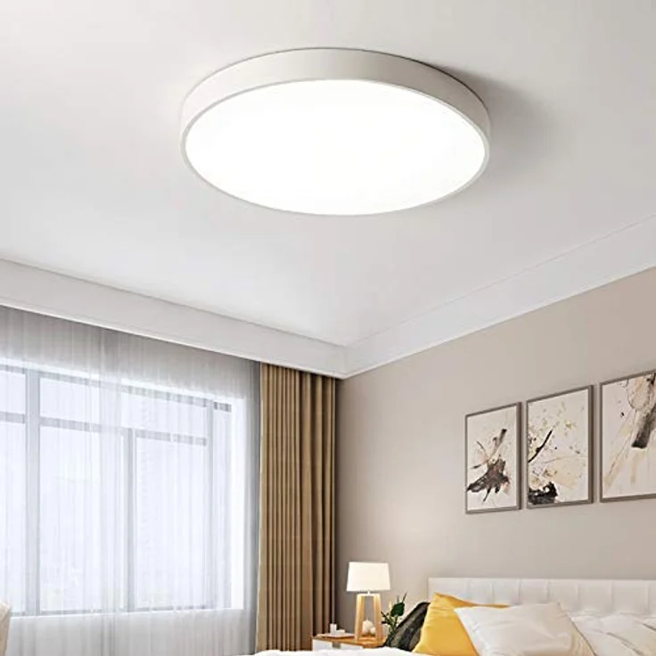 Natsen 12W Deckenleuchte LED Küchenlampe Flurlampe, Warmweiß 3000k, Ø230x50mm, Blendfrei, Weiß – Bild 4