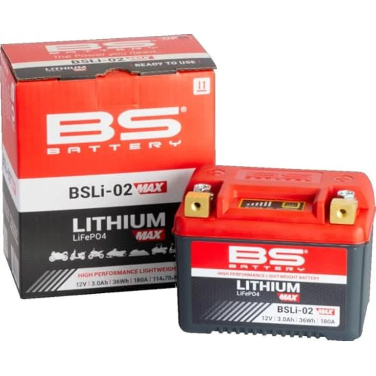 BS Battery BSLi-02 MAX, Lithium-Eisen-Phosphat-Batterie 12,8 V mit 3 Ah, ultraleicht und wasserdicht – Bild 2