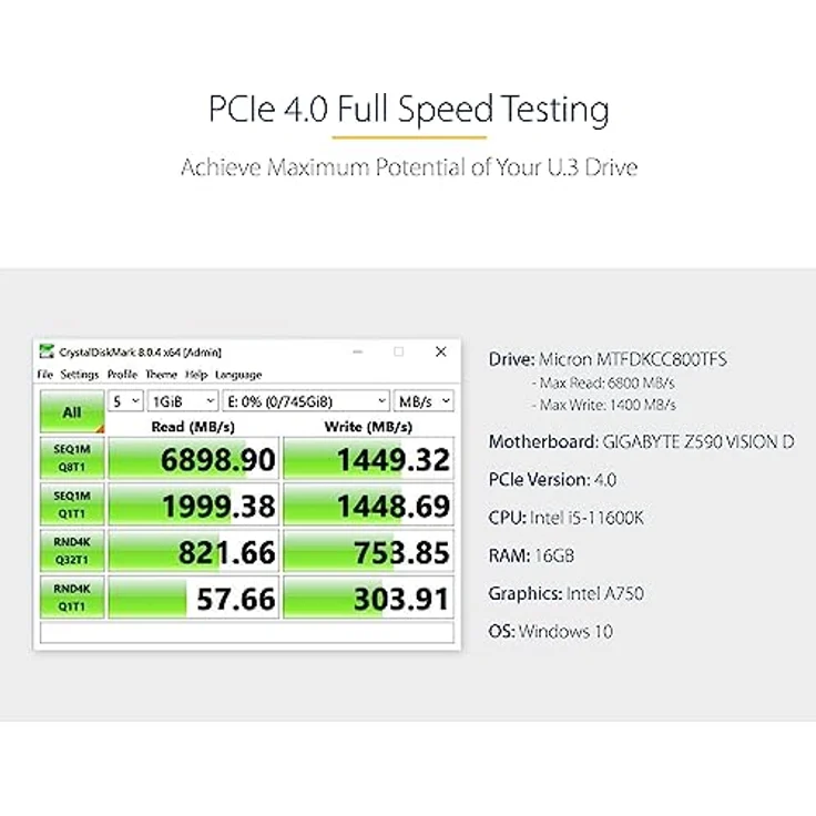 StarTech.com U.3 PCIe Adapter Karte - PCIe 4.0 x4 Adapter für 2.5 Zoll U.3 NVMe SSDs - SFF-TA-1001 PCI Express Add-in Karte - U 3 NVMe SSD auf PCIe Adapterkarte - U.3 NVMe Adapterkarte (PEX4SFF8639U3) - Preisvergleich – Bild 4