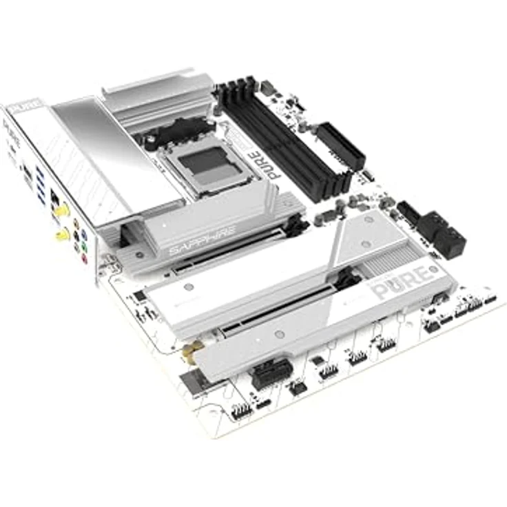 SAPPHIRE Pure X870A WiFi7 Mainboard, ATX, Sockel AM5, AMD X870, PCIe 5.0, DDR5 Speicher – Bild 4