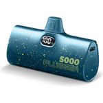 Cellularline Plugger Powerbank (5000 mAh, 20 W, 18.50 Wh), Blau