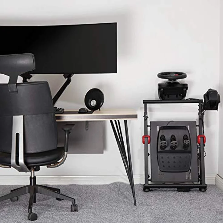 NanoRS RS155 Lenkradständer Gaming Lenkrad Ständer für Lenkrad Pedale Schalthebel bis 20kg Halterung Rennlenkrad Racing Simulator Wheel Stand Radständer Rahmen – Bild 4