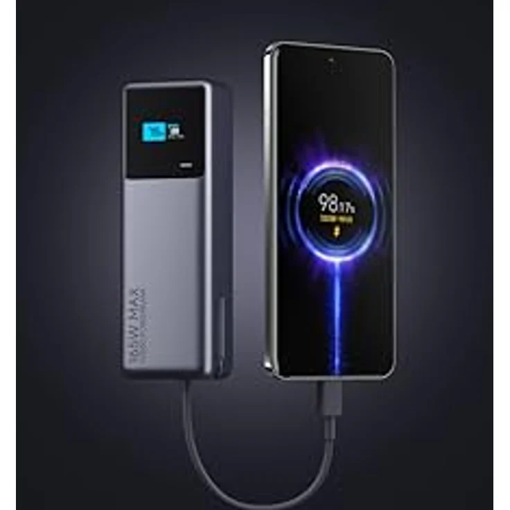 Xiaomi 165W Power Bank 10000mAh – Integriertes USB-C-Kabel, 165W Dual-Port, 120W Schnellladen, 90W Selbstladen, Lithium-Ionen-Akku, Flugzeuggeeignet, Kompaktes Design mit Farbdisplay – Bild 5