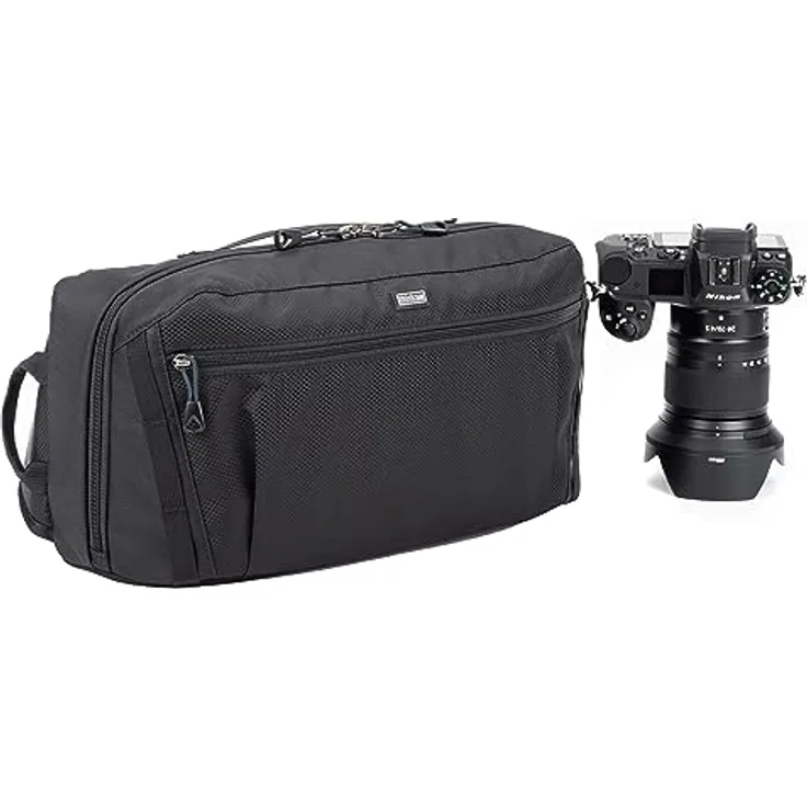 Think Tank PressPass Sling Bag für Kameras und Objektive, Schultertasche mit selbstschließenden YKK-RC-Sicherungsreißverschlüssen, schwarz