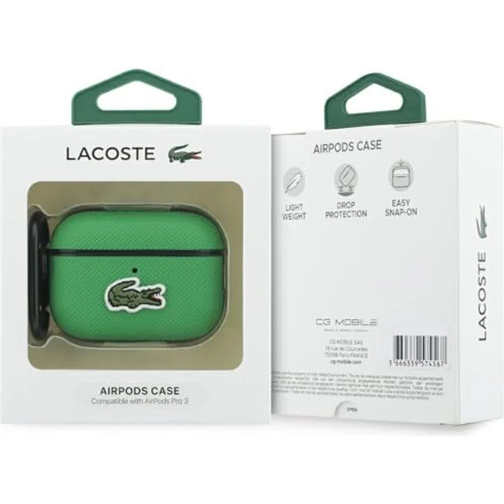 Lacoste Case Petit Pique Croc Logo für AirPods Pro 3, Kopfhörer Hülle und Schutzhülle, grün – Bild 4