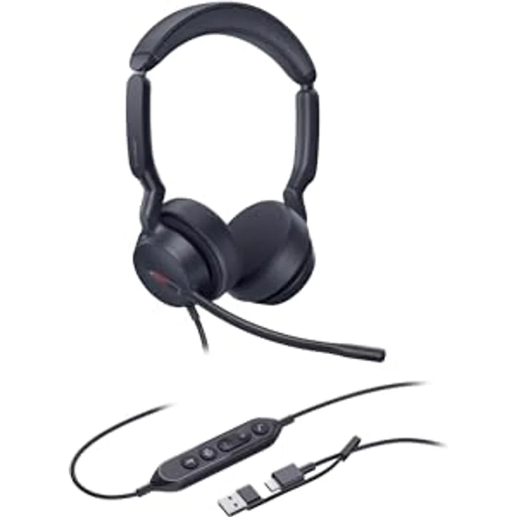 Yealink UH44, kabelgebundenes Dual USB-C/A Headset mit Acoustic Shield 3.0 und ergonomischem Design, zertifiziert für Microsoft Teams – Bild 6