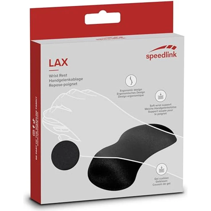SPEEDLINK LAX Gel Handgelenkauflage, ergonomisch mit weicher Gel-Füllung, schwarz – Bild 8