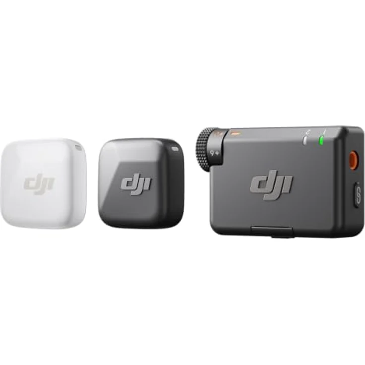 DJI Mic Mini, Kabelloses Lavaliermikrofon (2 Sender + 1 Empfänger) mit 10 Std. Akkulaufzeit, Geräuschunterdrückung und 400 m Reichweite für 2-Personen-Vlogs und Interviews – Bild 1