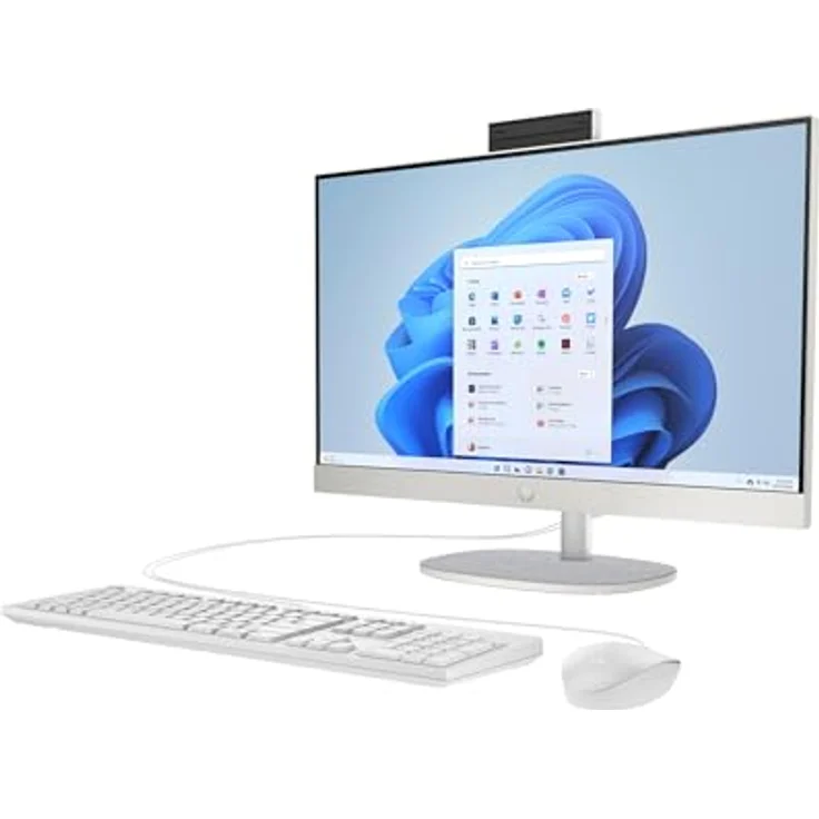 HP All-in-One PC 24-cr0242ng, 23,8" FHD, Intel Core i3-N300, 8 GB RAM, 256 GB SSD, FreeDOS, weiß – Bild 3