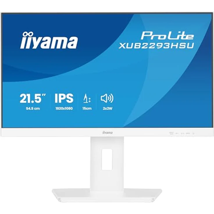 iiyama Prolite XUB2293HSU-W7 21,5" IPS LED-Monitor, Full-HD 100Hz, Höhenverstellung, Pivot, HDMI, DP, USB2.0, weiß – Bild 5