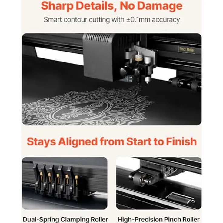 VEVOR Vinylschneidemaschine 135 cm, Doppelklingen mit LED-Anzeige, Plottermaschine inklusive Signmaster-Software, kompatibel mit Windows und macOS – Bild 6