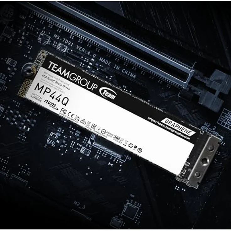 TEAMGROUP MP44Q SLC Gen 4x4 M.2 2280 PCIe 4.0 NVMe SSD, Lese-/Schreibgeschwindigkeit bis zu 7400/6200 MB/s, 1 TB geheugen, mit 5 Jahren Garantie – Bild 4