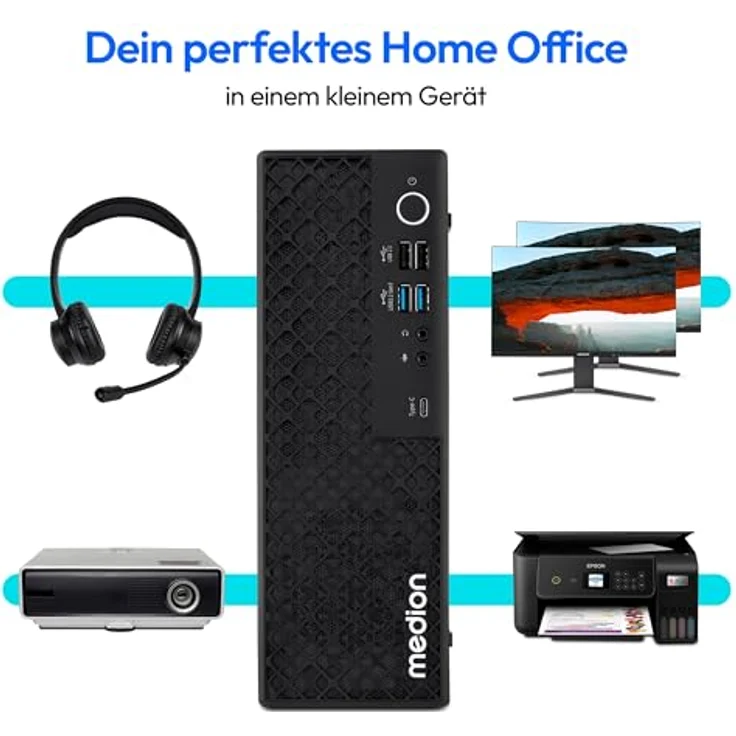 Medion Mini PC Picoworx T80 III Ultra 7 258V 32GB/1TB SSD Win11 Pro (1000 GB, 32 GB), PC – Bild 9