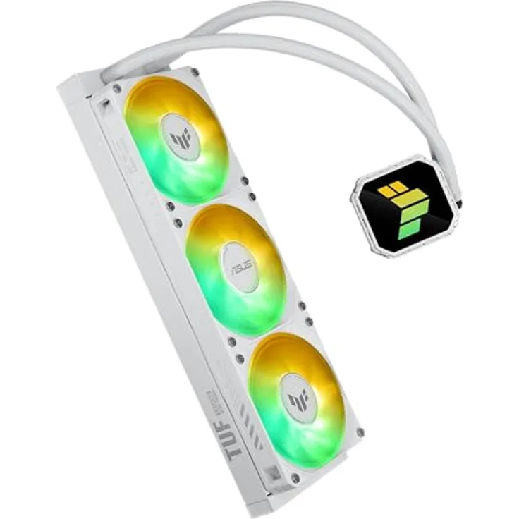 ASUS TUF Gaming LC III 360 ARGB, CPU Wasserkühler mit vorinstallierten Lüftern, Weiss