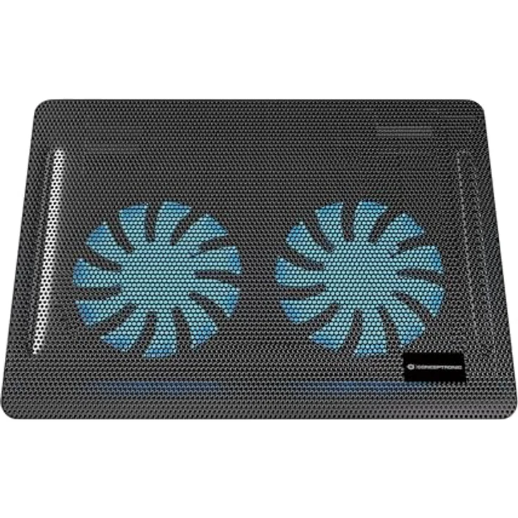 Conceptronic CNBCOOLPAD2F, Kühlsystem für Notebooks bis 15,6 Zoll, 2 ultraleise Lüfter, 2-stufige Höhenverstellung, schwarz – Bild 1