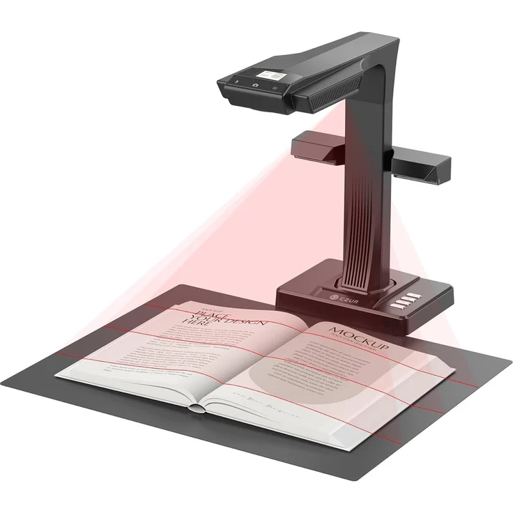 CZUR ET24 Pro, Professioneller Buchscanner mit HDMI, 24MP, A3, Laser Dokumentenscanner, Verflachungstechnologie, OCR für Windows, macOS und Linux